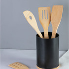 Suporte Porta Utensílios De Cozinha Lata Branca Ou Preta Yoi