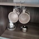 Suporte Porta Xícaras Aramado Organizador De Armário Encaixe