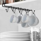 Suporte Porta Xicaras Encaixe Pendurar Prateleira Preto