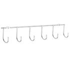 Suporte Porta Xícaras Lateral Cromado 6 Ganchos Para Fixação