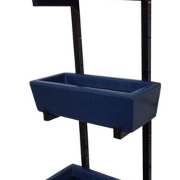 Suporte Prateleira De Ferro Jardim Vertical Com 3 Floreiras -