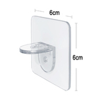 Suporte Prateleira Mão Francesa Adesivo Transparente Kit C/ 4