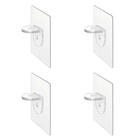 Suporte Prateleira Mão Francesa Adesivo Transparente Kit C/ 4