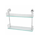 Suporte Prateleira Porta Shampoo Duplo Retangular 10x50 Vidr