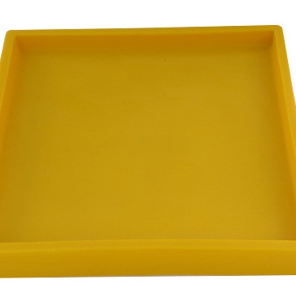 Suporte Prato Vaso 30x30 Quadrado Polietileno - Amarelo Giras