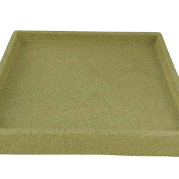 Suporte Prato Vaso 30x30 Quadrado Polietileno - Areia 001