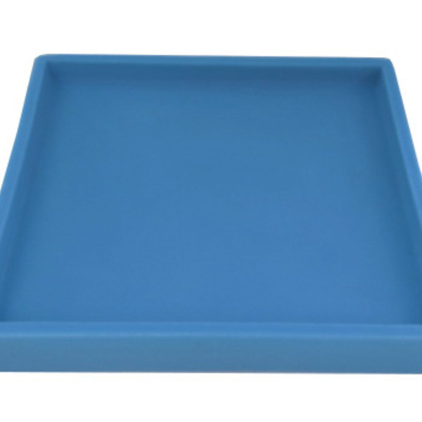 Suporte Prato Vaso 30x30 Quadrado Polietileno - Azul Bebe 019