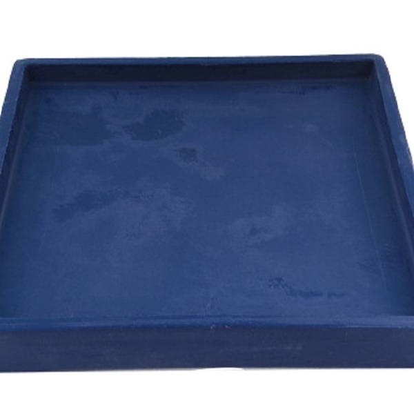 Suporte Prato Vaso 30x30 Quadrado Polietileno - Azul Escuro 0