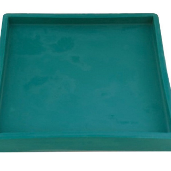 Suporte Prato Vaso 30x30 Quadrado Polietileno - Azul Turquesa