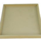 Suporte Prato Vaso 30x30 Quadrado Polietileno - Bege Castanha