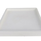 Suporte Prato Vaso 30x30 Quadrado Polietileno - Branco 006