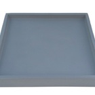 Suporte Prato Vaso 30x30 Quadrado Polietileno - Cinza Cimento