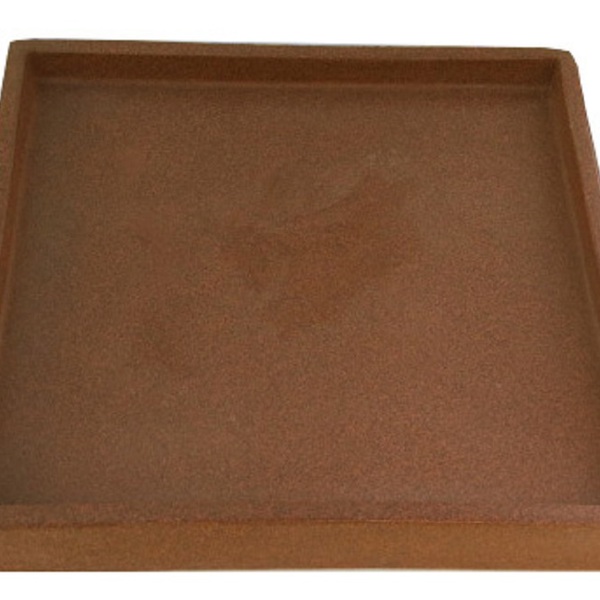 Suporte Prato Vaso 30x30 Quadrado Polietileno - Ferrugem 017