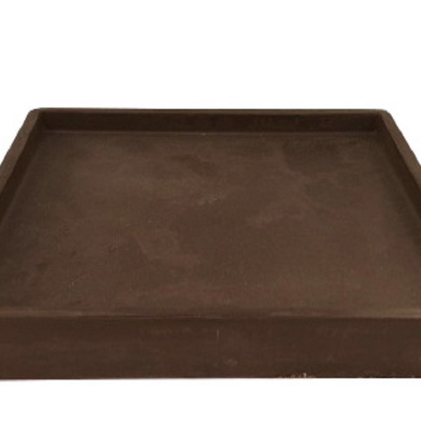 Suporte Prato Vaso 30x30 Quadrado Polietileno - Marrom Cafe 0