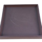 Suporte Prato Vaso 30x30 Quadrado Polietileno - Marrom Chocol