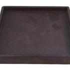 Suporte Prato Vaso 30x30 Quadrado Polietileno - Marrom Madeir
