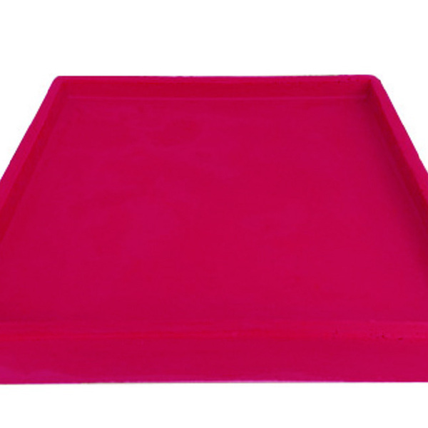 Suporte Prato Vaso 30x30 Quadrado Polietileno - Rosa 022