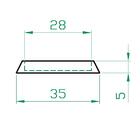 Suporte Prato Vaso 35x35 Quadrado Polietileno - Azul Arara 009