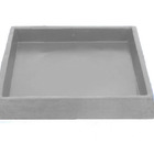 Suporte Prato Vaso 35x35 Quadrado Polietileno - Cinza Cimento