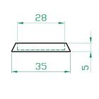 Suporte Prato Vaso 35x35 Quadrado Polietileno - Ferrugem 017