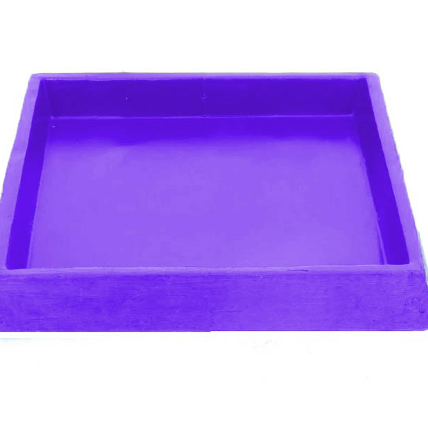 Suporte Prato Vaso 35x35 Quadrado Polietileno - Lilas Violeta