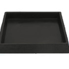 Suporte Prato Vaso 35x35 Quadrado Polietileno - Preto 002