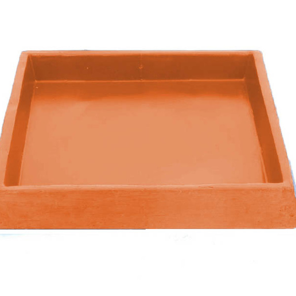 Suporte Prato Vaso 35x35 Quadrado Polietileno - Terracota 016