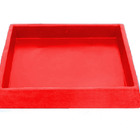 Suporte Prato Vaso 35x35 Quadrado Polietileno - Vermelho Pau