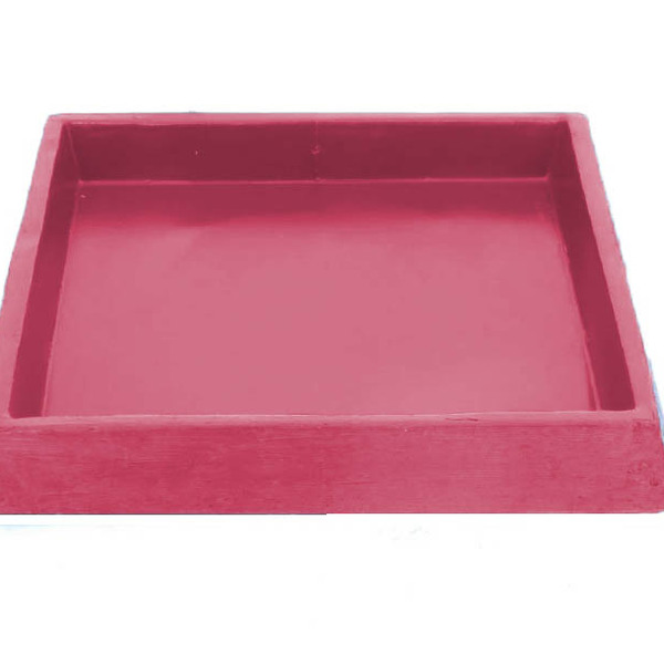 Suporte Prato Vaso 35x35 Quadrado Polietileno - Vinho Bordo 0