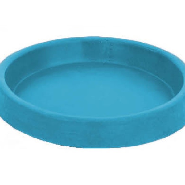 Suporte Prato Vaso 35x5 Redondo Polietileno - Azul Turquesa 0