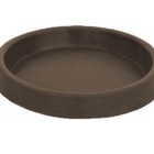 Suporte Prato Vaso 35x5 Redondo Polietileno - Marrom Madeira