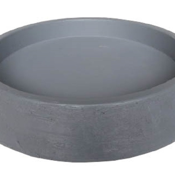 Suporte Prato Vaso 40x5 Redondo Polietileno - Cinza Cimento 0