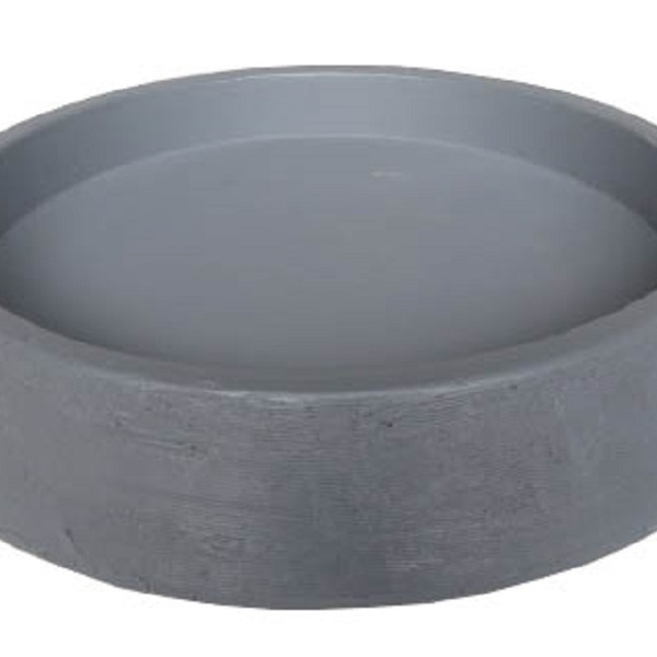 Suporte Prato Vaso 40x5 Redondo Polietileno - Cinza Cimento 0