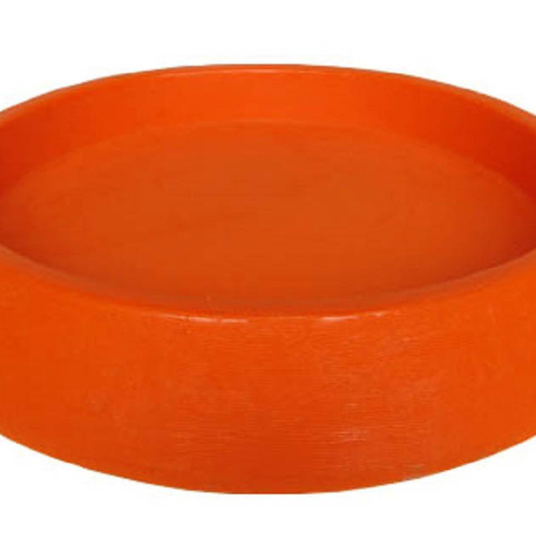 Suporte Prato Vaso 40x5 Redondo Polietileno - Laranja Sunset