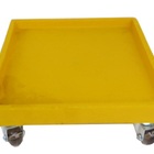 Suporte Prato Vaso Com Rodízios Silicone 30x30 Quadrado - Ama