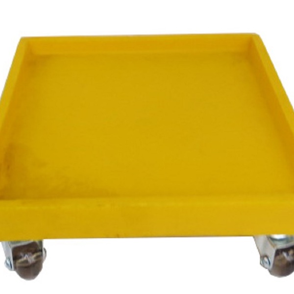 Suporte Prato Vaso Com Rodízios Silicone 30x30 Quadrado - Ama