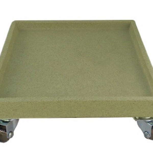 Suporte Prato Vaso Com Rodízios Silicone 30x30 Quadrado - Are