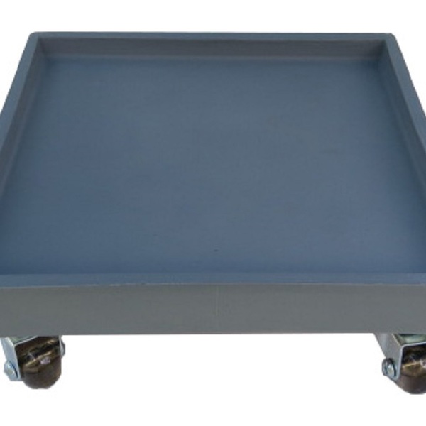 Suporte Prato Vaso Com Rodízios Silicone 30x30 Quadrado - Cin