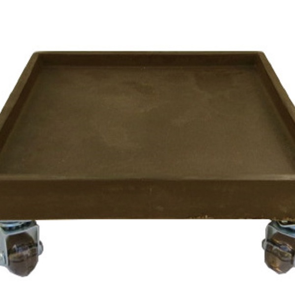 Suporte Prato Vaso Com Rodízios Silicone 30x30 Quadrado - Mar