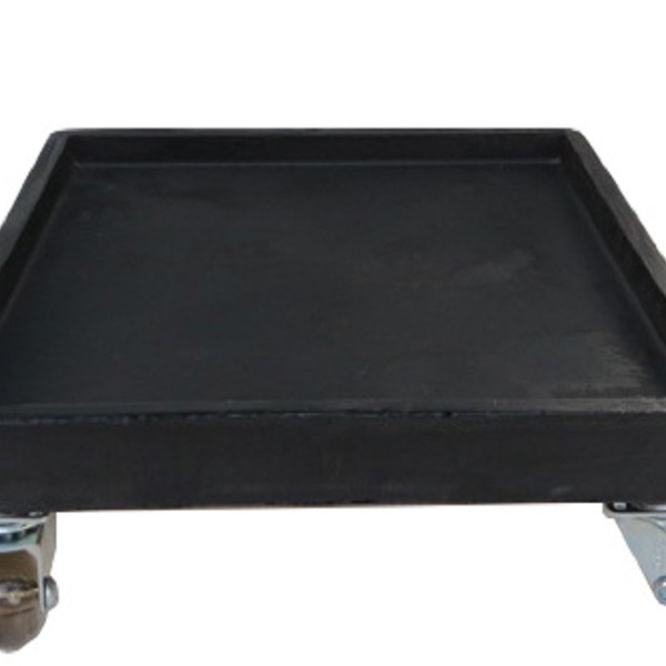 Suporte Prato Vaso Com Rodízios Silicone 30x30 Quadrado - Pre