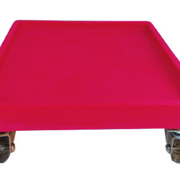 Suporte Prato Vaso Com Rodízios Silicone 30x30 Quadrado - Ros