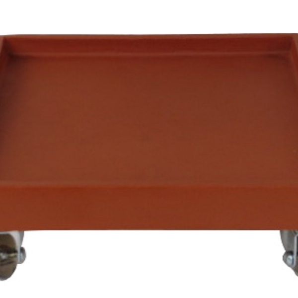 Suporte Prato Vaso Com Rodízios Silicone 30x30 Quadrado - Ter