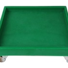 Suporte Prato Vaso Com Rodízios Silicone 30x30 Quadrado - Ver