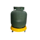 Suporte Prato Vaso Com Rodízios Silicone 40x5 Redondo - Areia