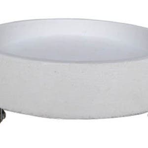 Suporte Prato Vaso Com Rodízios Silicone 40x5 Redondo - Branco 006 ...