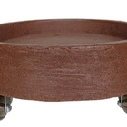 Suporte Prato Vaso Com Rodízios Silicone 40x5 Redondo - Ferru