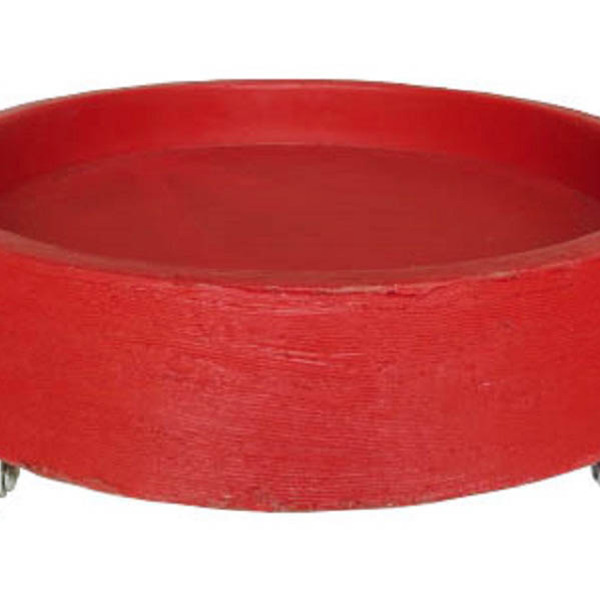 Suporte Prato Vaso Com Rodízios Silicone 40x5 Redondo - Verme