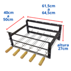 Suporte Preto Kit 5 Espetos