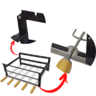 Suporte Preto Kit 5 Espetos