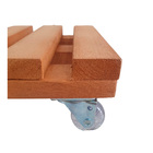 Suporte Quadrado Madeira Stain Jatobá 8x34x34cm Massol